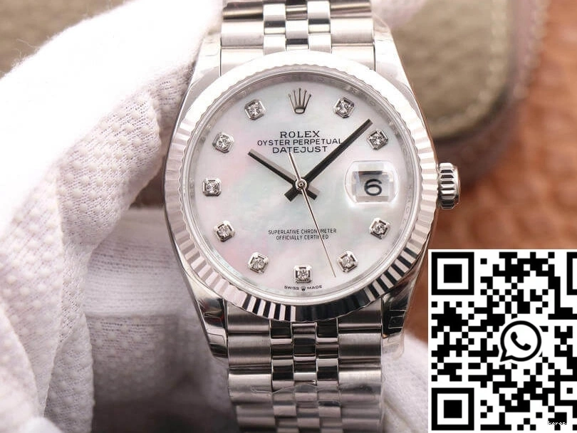 EW Mother-Of-Pearl Dial Factory M126234-0019 Rolex Datejust White 0118